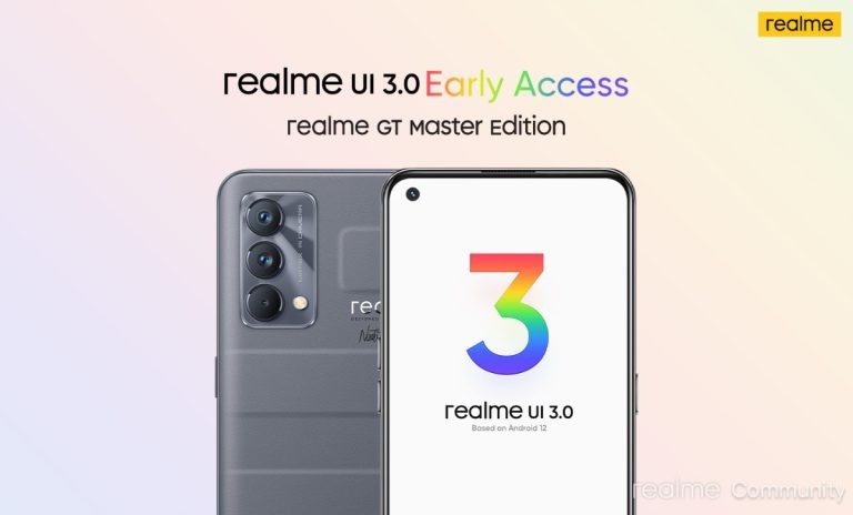 دسترسی زودهنگام GT Master Edition ریلمی به نسخه بتای رابط کاربری Realme UI 3.0 مبتنی بر اندروید 12