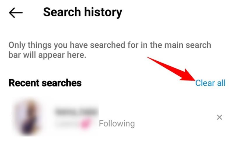 نحوه پاک کردن تاریخچه جستجو در اینستاگرام