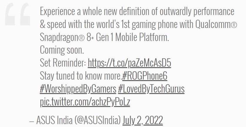 گوشی‌های گیمینگ ایسوس راگ فون 6 و راگ فون 6 پرو، 14 تیر در هند معرفی می‌شوند