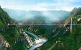 ساخت طولانی‌ترین پل معلق تک پایه جهان در چین؛ کاهش زمان سفر از یک ساعت و نیم به دو دقیقه!
