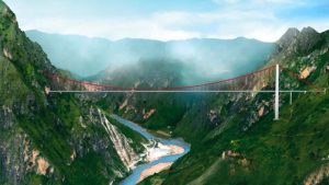 ساخت طولانی‌ترین پل معلق تک پایه جهان در چین؛ کاهش زمان سفر از یک ساعت و نیم به دو دقیقه!