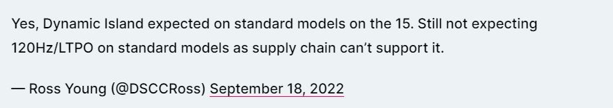 احتمالاً تمام مدل‌های آیفون 15 سال آینده به قابلیت داینامیک آیلند مجهز خواهند شد