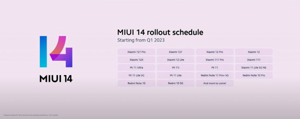 انتشار لیست گوشی های شیائومی که به زودی MIUI 14 را دریافت می کنند