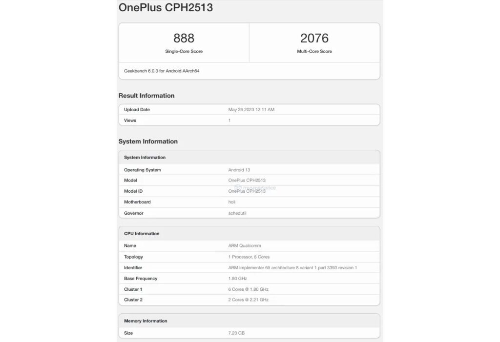 OnePlus Nord N30 5G گیک بنچ را با چیپست اسنپدراگون695 اجرا می کند!