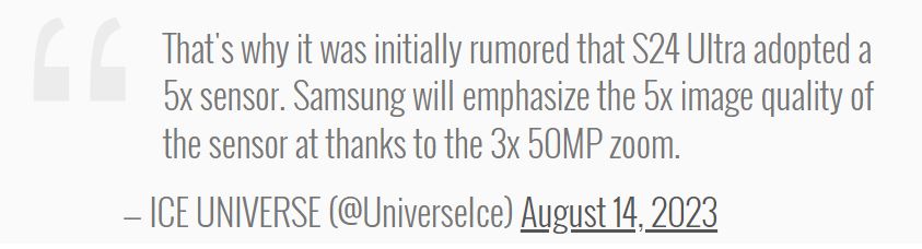 انتشار جزییاتی جدید از دوربین های گلکسی اس 24 اولترا