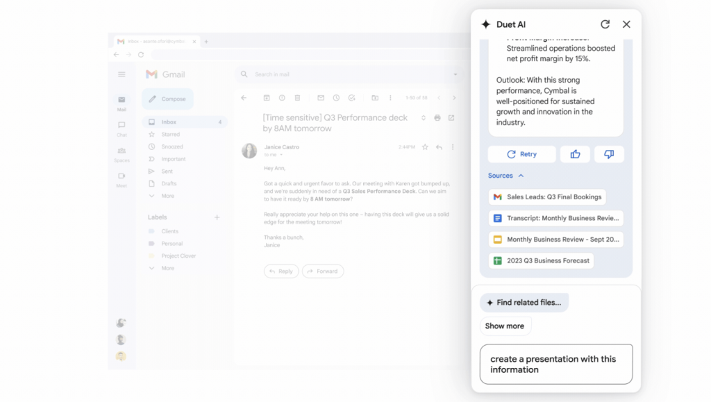 با هوش منصوعی گوگل Duet ایمیل‌ها و اسناد خود را در لحن‌های متفاوتی بنویسید!