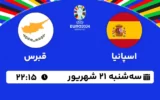 پخش زنده فوتبال اسپانیا و قبرس - امروز سه شنبه 21 شهریور 1402