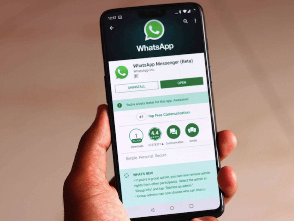 بهروزرسانی جدید واتساپ