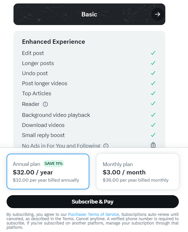 اشتراکهای پریمیوم پلاس و Basic شبکه اجتماعی X فعال شدند