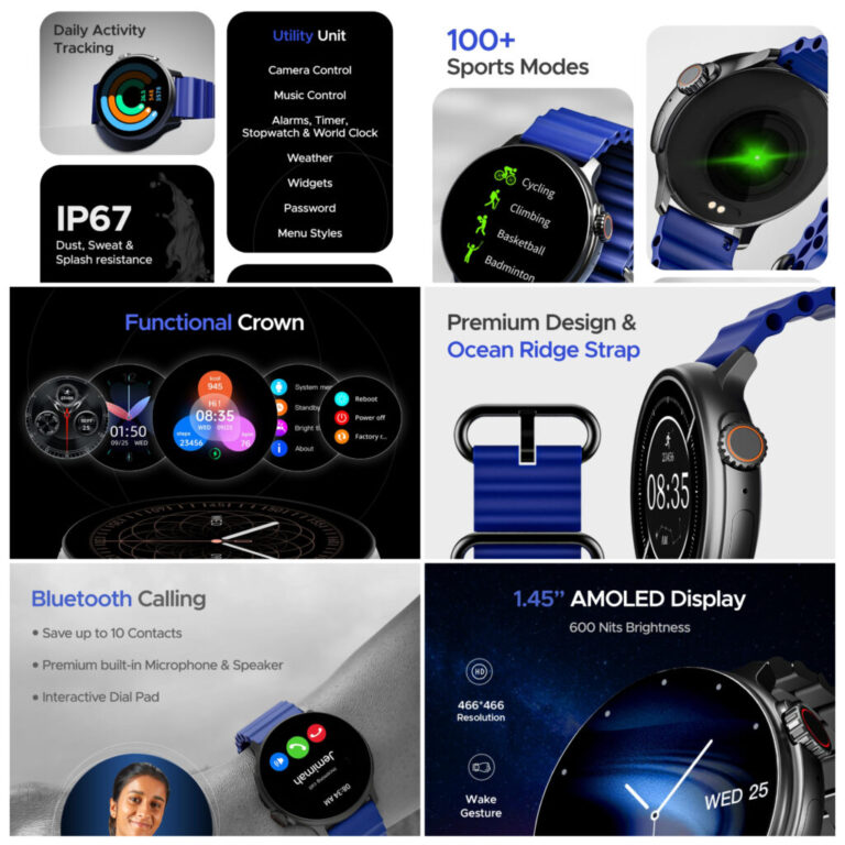 ساعت هوشمند لونار تایگن کمپانی boAt با طراحی چشم‌نواز معرفی شد