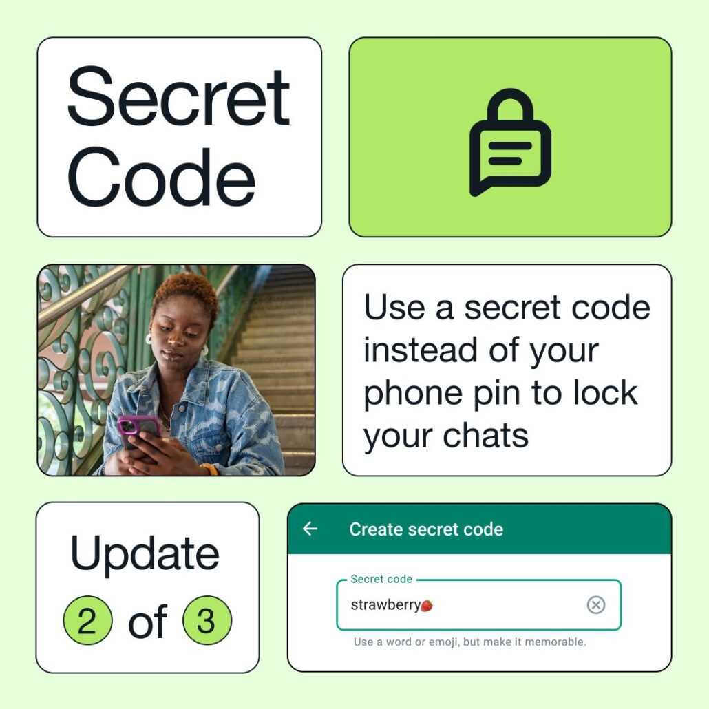 واتساپ با ارائه ویژگی "کد رمز" امنیت را در قابلیت قفل چت افزایش می‌دهد!