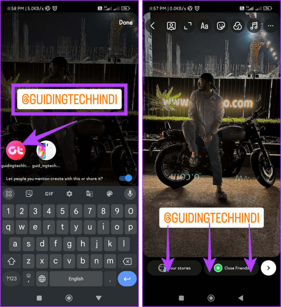 آموزش مخفی کردن تگ و منشن در استوری اینستاگرام