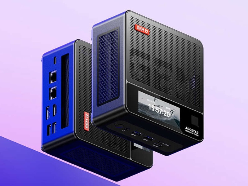 مینی کامپیوتر AOOSTAR GEM12 Pro با نمایشگر و اسکنر اثر انگشت عرضه شد