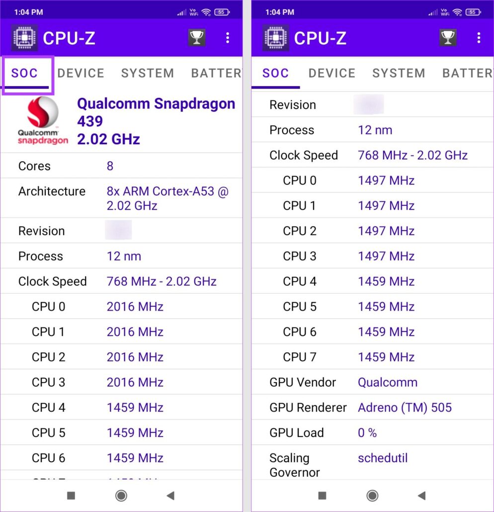 برنامه‌ی CPU Z