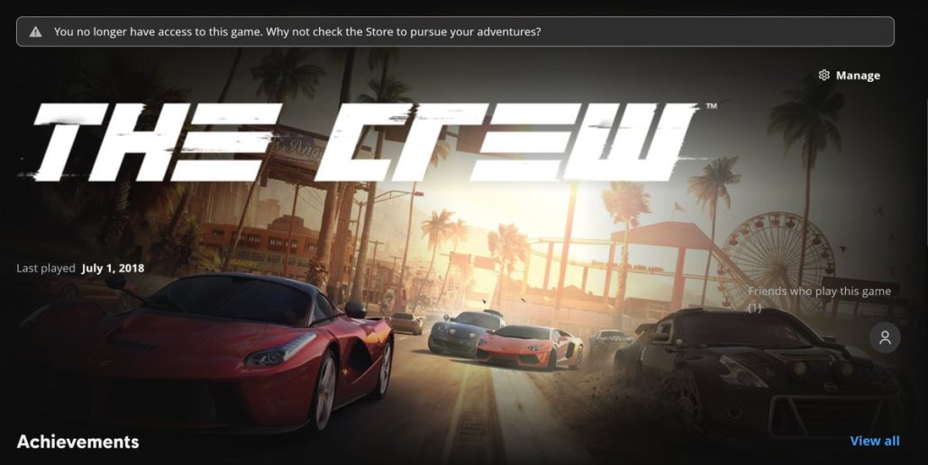 یوبیسافت بازی The Crew را از اکانت کاربران حذف می‌کند!