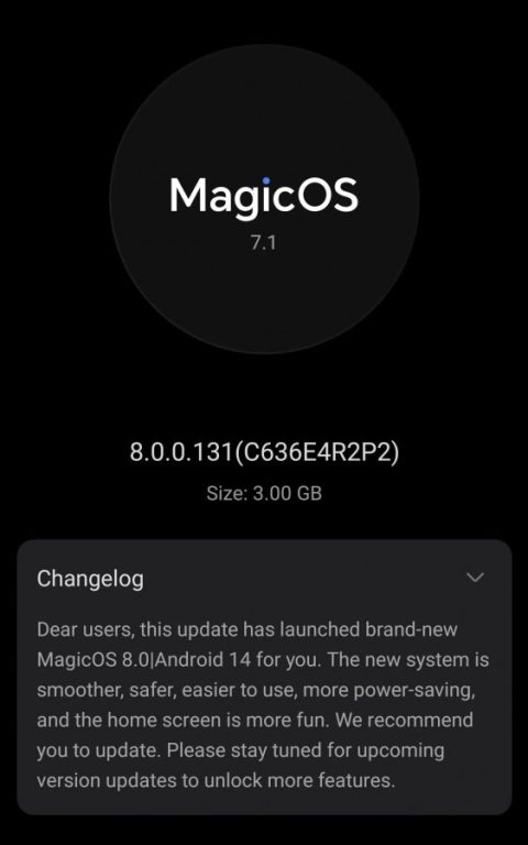 آنر انتشار جهانی رابط کاربری MagicOS 8.0 با اندروید 14 را آغاز کرد