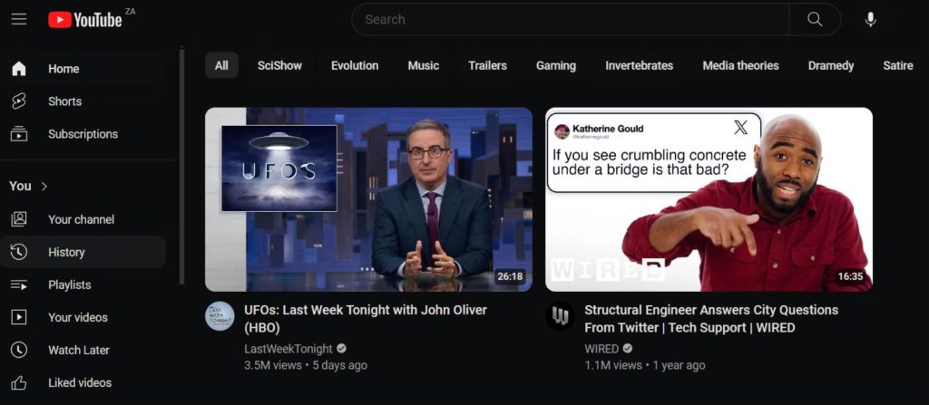 آموزش نحوه مشاهده و حذف تاریخچه تماشای یوتیوب