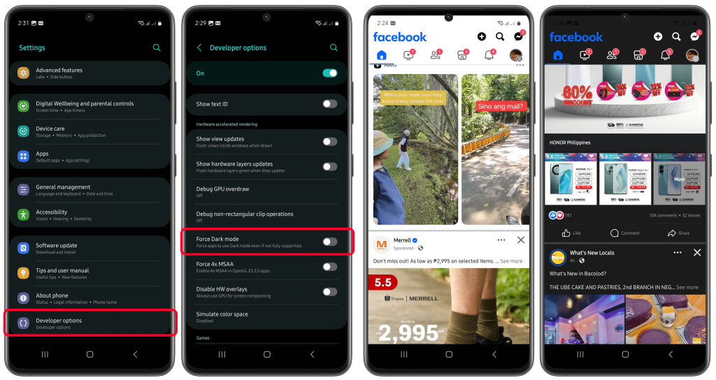 چگونه حالت تاریکی اجباری (Force Dark Mode) را در اندروید فعال کنیم؟