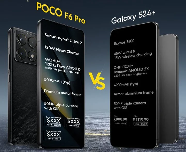 خط و نشان پوکو برای سامسونگ؛ پوکو F6 پرو بهتر از گلکسی S24 پلاس است!