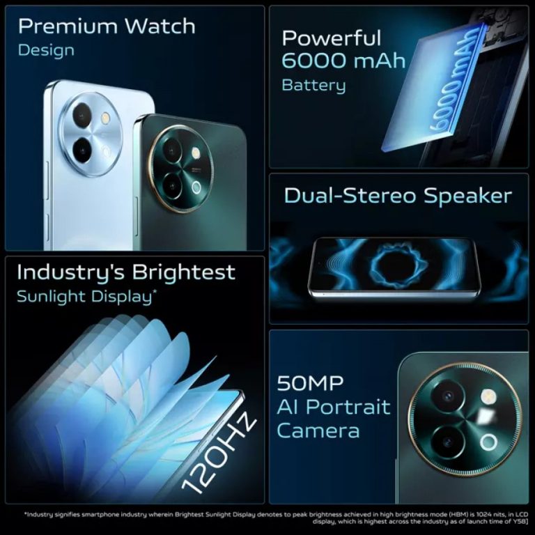 ویوو Y58 5G با باتری بزرگ 6000 میلی آمپر ساعتی معرفی شد