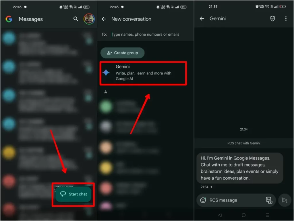 چت‌بات هوش مصنوعی جمینای به پیام‌رسان گوگل مسیج نیز راه یافت!
