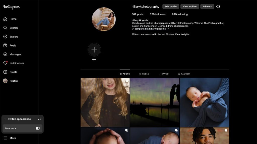 نحوه فعال‌سازی حالت تاریک (Dark Mode) در اینستاگرام [اپلیکیشن و نسخه وب]