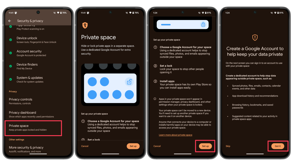 چگونه اپلیکیشن‌های خود را در اندروید 15 مخفی کنیم؟ [معرفی قابلیت Private space]