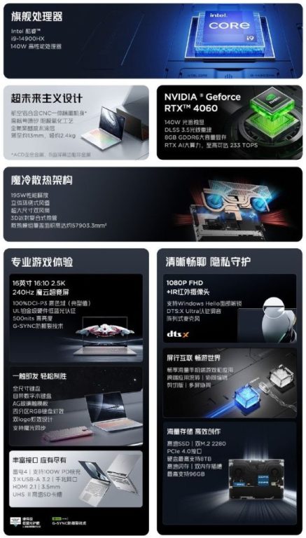 نوبیا از لپ تاپ رد مجیک گیمینگ 16 پرو با پردازنده Core i9 اینتل رونمایی کرد