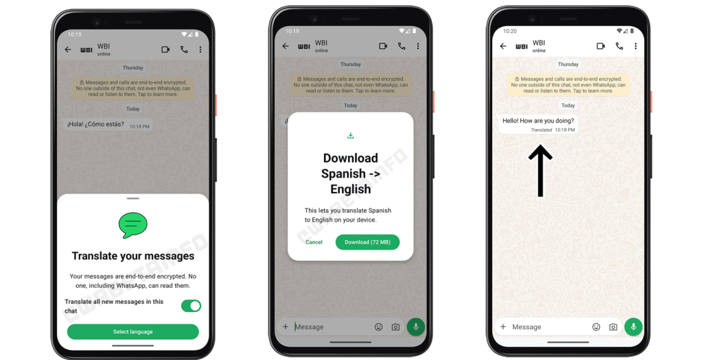 واتساپ احتمالاً به یک مترجم درونبرنامهای مجهز خواهد شد!
