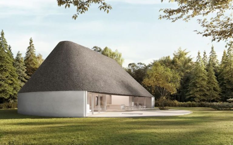 دیوارهای متحرک این خانه باز را میتوانید در صورت نیاز به حریم خصوصی ببندید.