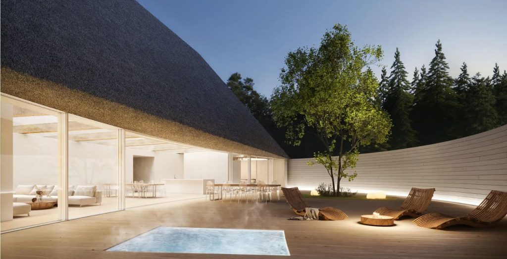 دیوارهای متحرک این خانه باز را میتوانید در صورت نیاز به حریم خصوصی ببندید.