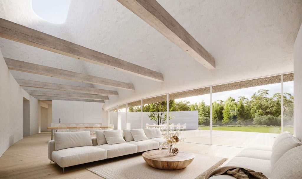 دیوارهای متحرک این خانه باز را میتوانید در صورت نیاز به حریم خصوصی ببندید.