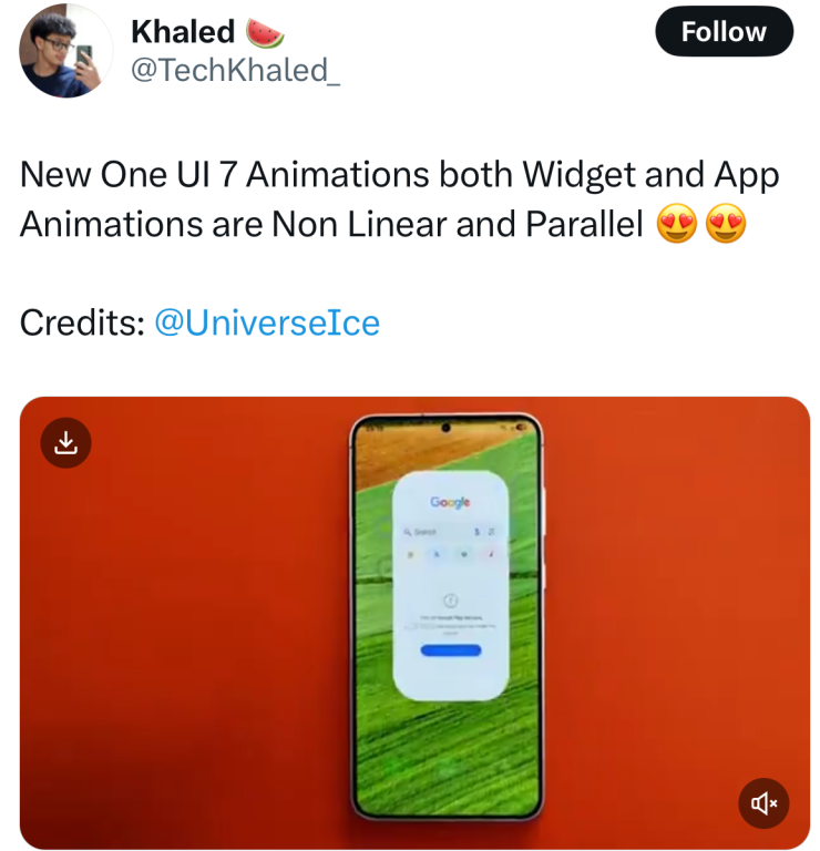 انیمیشن‌های آپدیت One UI 7 به‌شدت روان خواهند بود! [تماشا کنید]