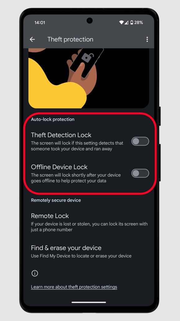 آموزش فعال‌سازی ویژگی‌های امنیتی سیستم ضد سرقت اندروید