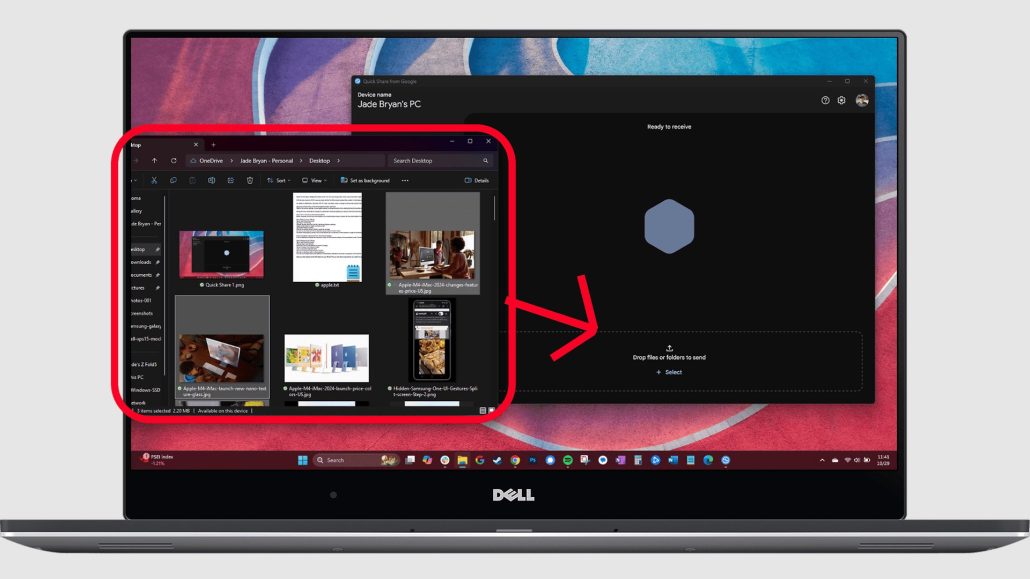 آموزش استفاده از قابلیت Quick Share برای انتقال فایل بین کامپیوتر و گوشی اندرویدی
