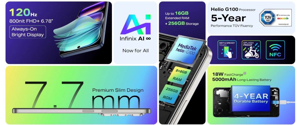 اینفینیکس هات 50 فورجی با برچسب قیمتی 165 دلاری روانه بازار شد