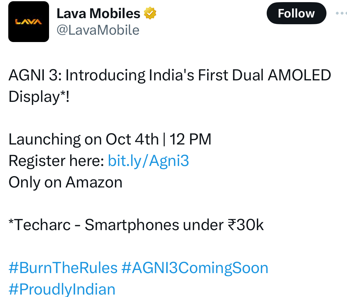 غیرتاشو 2 نمایشگره؛ لاوا آگنی 3 همراه با یک نمایشگر ثانویه روانه بازار خواهد شد!