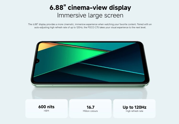 گوشی اقتصادی پوکو C75 با نمایشگر 120 هرتزی و جک هدفون از راه رسید!