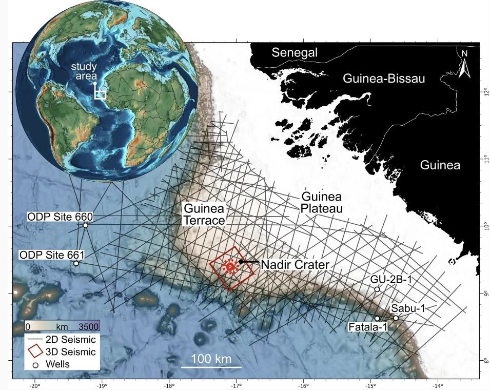 دهانه‌ای به قطر ۵ مایل نشان می‌دهد که برخورد دو سیارک دایناسورها را نابود کرده است!