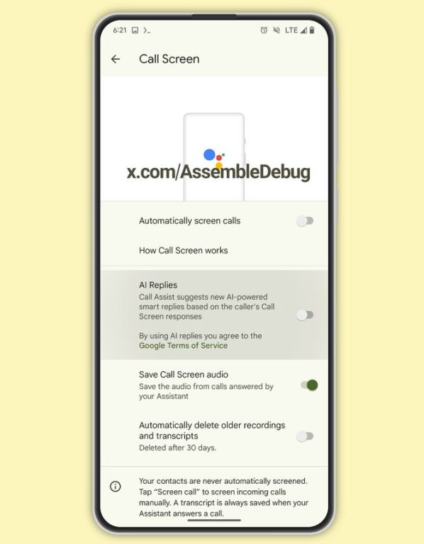 قابلیت Call Screen گوشی‌های پیکسل به‌زودی پاسخ‌های هوشمندانه‌تری را ارائه می‌دهد!