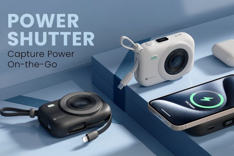 پورترونیکس از پاوربانک 10 هزار میلی‌آمپرساعتی «پاور شاتر» با طراحی شبیه به دوربین رونمایی کرد