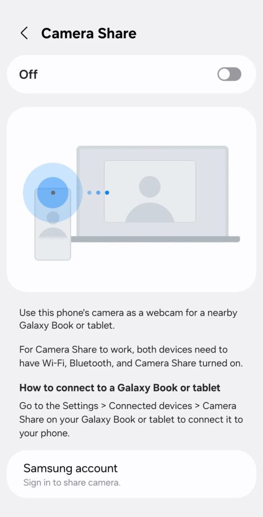 گوشی گلکسی خود را با رابط کاربری One UI 7 به یک وبکم برای گلکسی بوک تبدیل کنید!