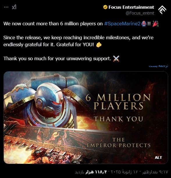 تعداد بازیکنان وارهمر 40,000: اسپیس مارین 2 از مرز 6 میلیون نفر گذشت!