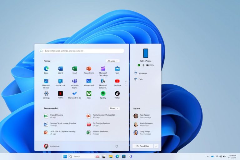 آخرین بهروزرسانی Windows 11 Insiders، منوی آیفون را به منوی استارت اضافه میکند!