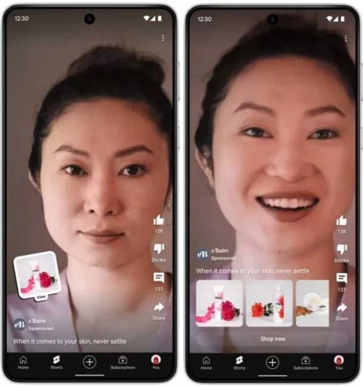 تبلیغات stickers on Shorts ads یوتیوب