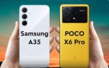 مقایسه گوشی a35 و پوکو x6 پرو