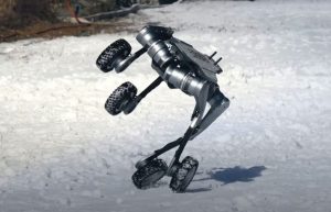این سگ رباتیک چرخدار، در برف پارکور و حرکات نمایشی انجام می‌دهد! [تماشا کنید]