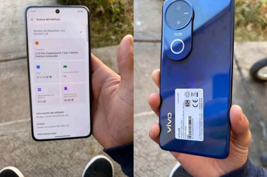 نسخه آبی ویوو V50 قبل از رونمایی در تصاویر زنده رویت شد!