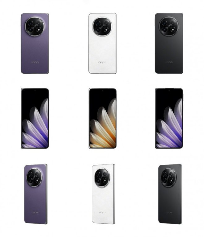 تصاویر رندر گوشی تاشو اوپو فایند N5 منتشر شد