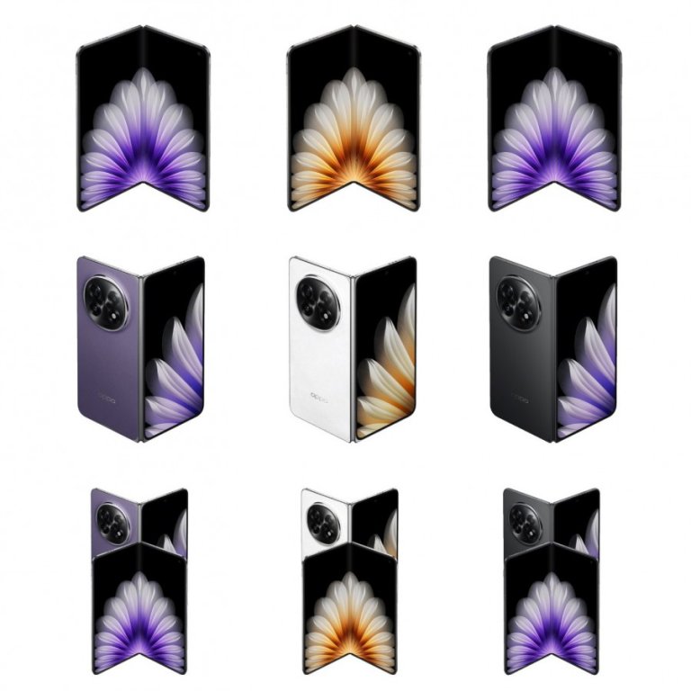 تصاویر رندر گوشی تاشو اوپو فایند N5 منتشر شد